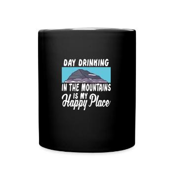 Hiking Rock Climbing Hiker Camping Wild Forest - Tasse einfarbig - Schwarz - Vorne