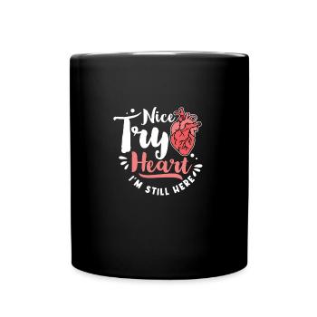 Heart Attack Open Heart Surgery Heart Surgery Gift - Full Colour Mug - black - Front