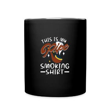 Pipe Smoking Pipe Smoker Tobacco Cigar Whiskey - Tasse einfarbig - Schwarz - Vorne