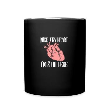 Heart Attack Open Heart Surgery Heart Surgery Gift - Full Colour Mug - black - Front