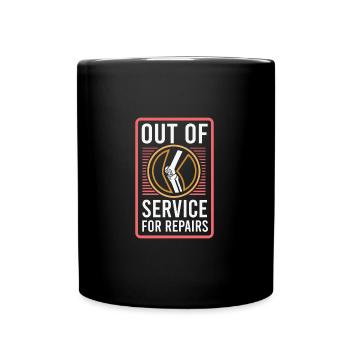Knee Replacement Surgery Post Surgery Rehab Gift - Tasse einfarbig - Schwarz - Vorne