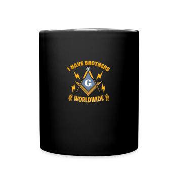 Freemasonry Freemason Gift Idea Brothers Worldwide - Full Colour Mug - black - Front