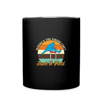 Track and Field Track & Field Runner Running Gift - Tasse einfarbig - Schwarz - Vorne
