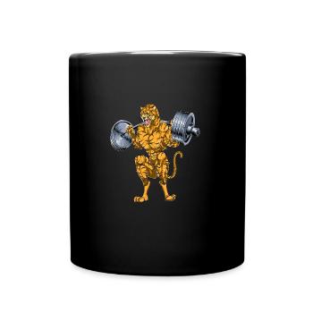 Tiger squat - Full Colour Mug - black - Front