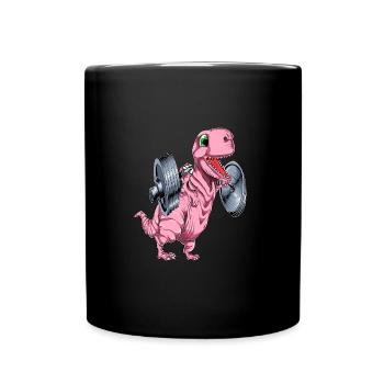 Tyrannosaurus Kniebeuge - Tasse einfarbig - Schwarz - Vorne