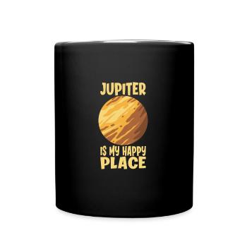 Jupiter est mon endroit heureux Planète Astronome de l’espace - Mug uni - noir - Devant