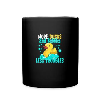 Canard en caoutchouc Canards Bulles Amateur de canard Canard mignon - Mug uni - noir - Devant