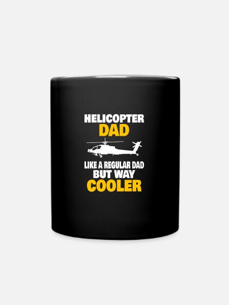 Helicopter Pilot Aviation Helicopter Dad - Tasse einfarbig - Schwarz