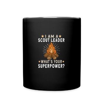 Scout Camping Outdoor Campfire Hiking Backpacking - Full Colour Mug - black - Front