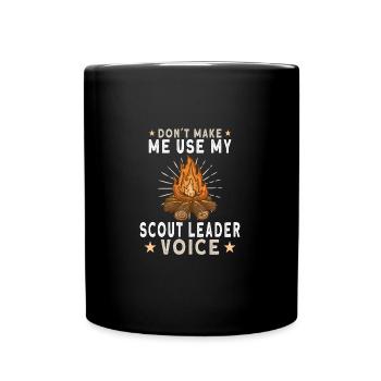 Scout Camping Outdoor Campfire Hiking Backpacking - Full Colour Mug - black - Front