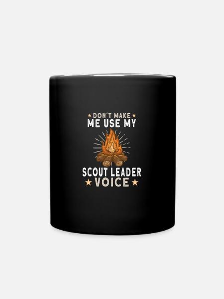 Scout Camping Outdoor Campfire Hiking Backpacking - Full Colour Mug - black
