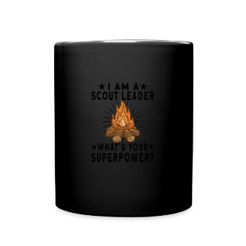 Scout Camping Outdoor Campfire Hiking Backpacking - Full Colour Mug - black - Front