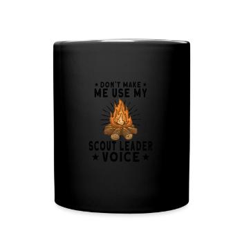 Scout Camping Outdoor Campfire Hiking Backpacking - Full Colour Mug - black - Front