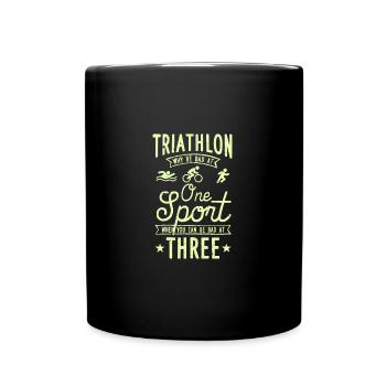 Triathlon Swim Bike Run Triathlete Sport Gift - Full Colour Mug - black - Front