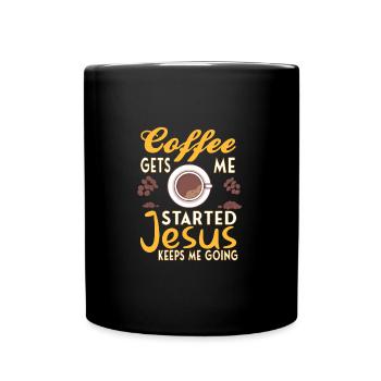 Coffee Christianity Jesus God Christian Faith Gift - Tasse einfarbig - Schwarz - Vorne