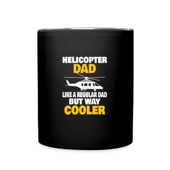 Helicopter Pilot Aviation Helicopter Dad - Full Colour Mug - black - Front