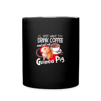 Funny Guinea Pig Lover Furry Potato Coffee Lover - Full Colour Mug - black - Front