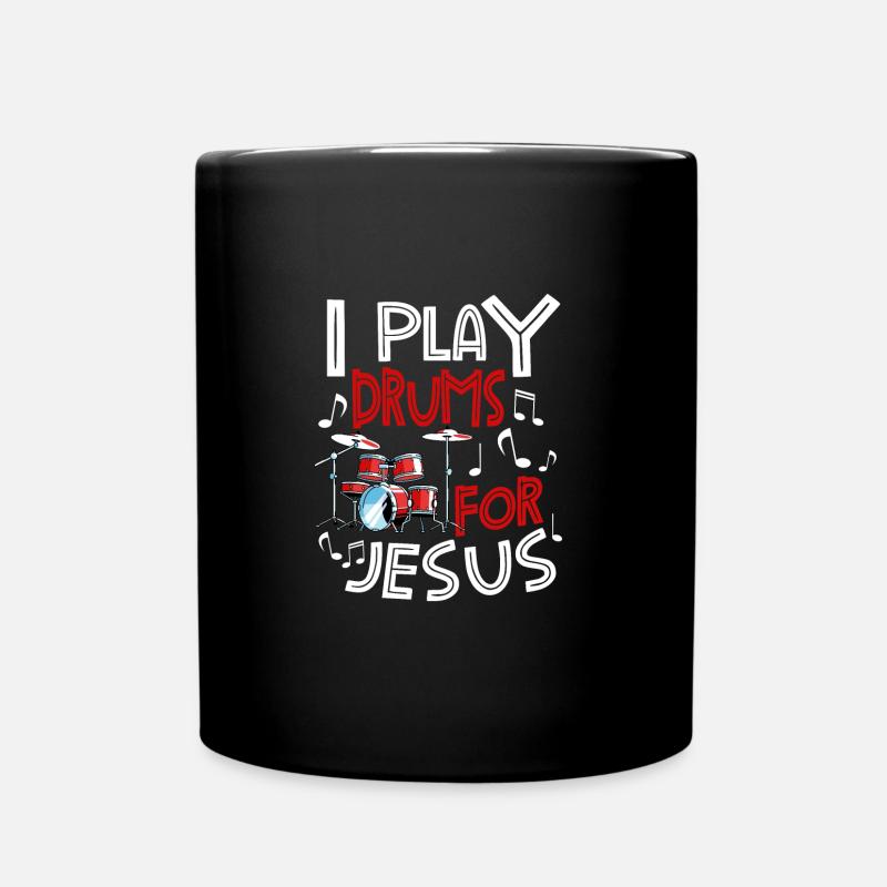 Drum Player Jesus Drum set Pick Jesus Drums Player - Mug uni - noir