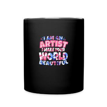 Künstler Malerei Maler Kunstfarbe Kunstlehrer - Tasse einfarbig - Schwarz - Vorne
