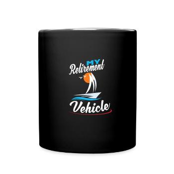 Boat Captain Pontoon Sailor Cruising - Full Colour Mug - black - Front