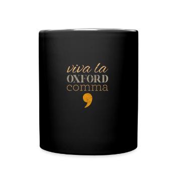 Viva La Oxford Comma I Vintage Team Oxford Comma - Tasse einfarbig - Schwarz - Vorne
