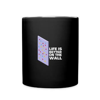 Wall Climbing Rock Climbing - Full Colour Mug - black - Front