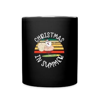 Christmas In Summer, Christmas In July, Xmas In - Full Colour Mug - black - Front