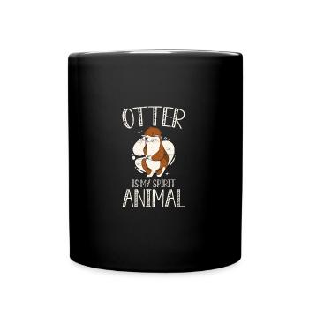 Otter ist mein Geistertier Wildes Haustier Säugetiere Wildtiere - Tasse einfarbig - Schwarz - Vorne