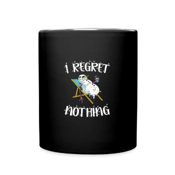 Ich bereue nichts Santa Claus Snowman Holidays - Tasse einfarbig - Schwarz - Vorne