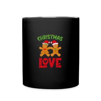 Christmas Love Santa Claus Gingerbread Holidays - Full Colour Mug - black - Front