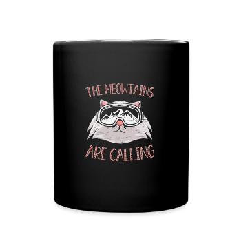 Les Meowtains appellent les snowboarders de sports d’hiver - Mug uni - noir - Devant