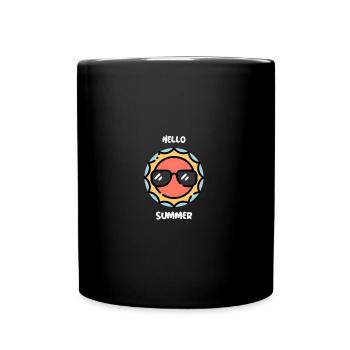 soleil - Mug uni - noir - Devant