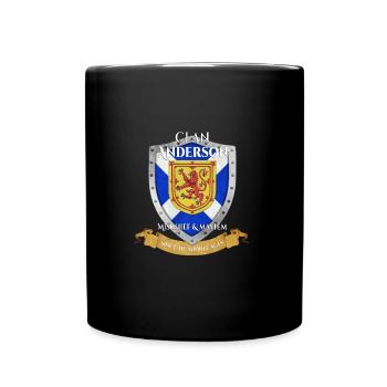 Anderson Schottischer Familienclan Schottland Schild - Tasse einfarbig - Schwarz - Vorne
