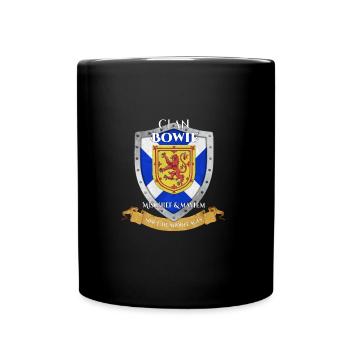 Bowie Scottish Family Clan Schottland Schild - Tasse einfarbig - Schwarz - Vorne