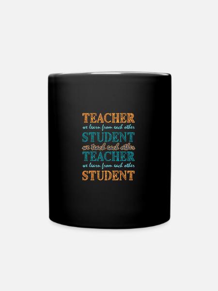 Enseignant Étudiant Nous enseignons Nous apprenons les couleurs d’été - Mug uni - noir