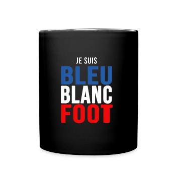 football je suis bleu blanc foot supporters - Mug uni - noir - Devant