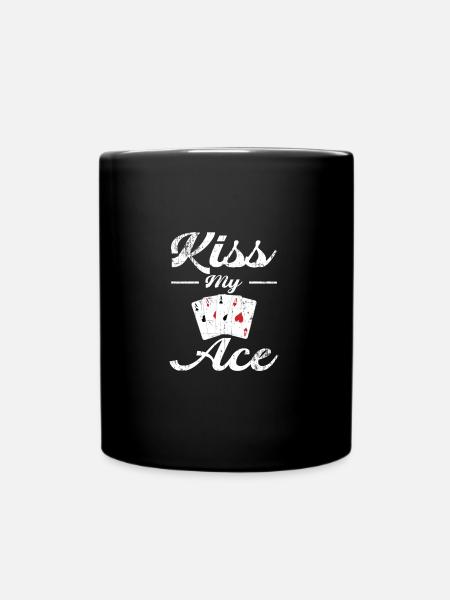 Poker Embrasse mon as - Mug uni - noir