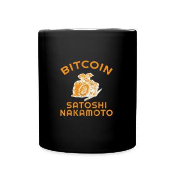 Bitcoin Satoshi Nakamoto - Full Colour Mug - black - Front