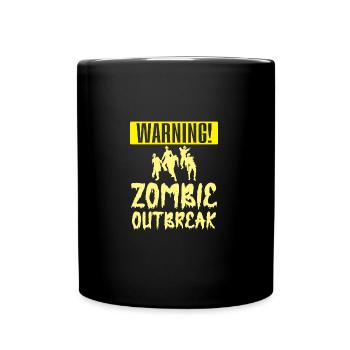 Zombie outbreak - Tasse einfarbig - Schwarz - Vorne