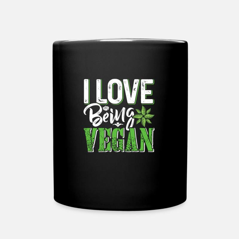 J’adore être végétalien - Mug uni - noir