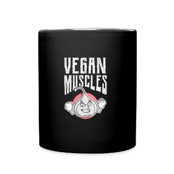 Vegan muscles - Full Colour Mug - black - Front