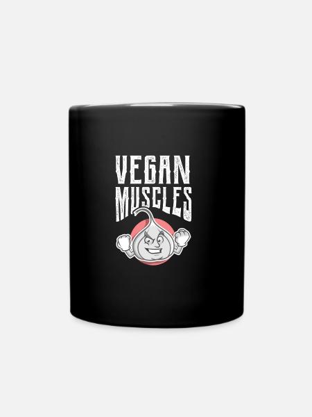 Muscles végétaliens - Mug uni - noir
