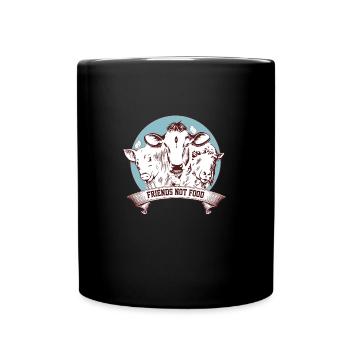Freunde Kein Essen - Tasse einfarbig - Schwarz - Vorne