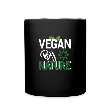 Von Natur Aus Vegan - Tasse einfarbig - Schwarz - Vorne