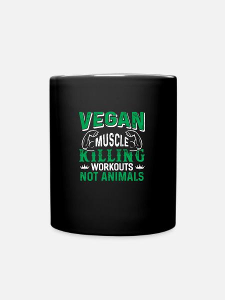 Entraînement de tueur de muscle végétalien - Mug uni - noir