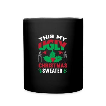 C’est mon vilain design de Noël - Mug uni - noir - Devant