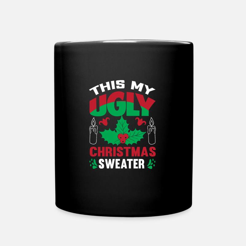 This Is My Ugly Christmas Design - Full Colour Mug - black