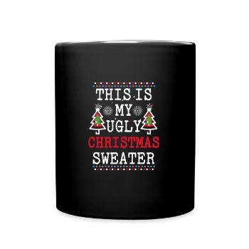 C’est mon vilain design de Noël - Mug uni - noir - Devant
