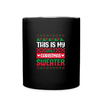 C’est mon vilain design de Noël - Mug uni - noir - Devant
