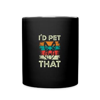 Je caresserais that Paw Lovers Chiots Propriétaires de chiens - Mug uni - noir - Devant